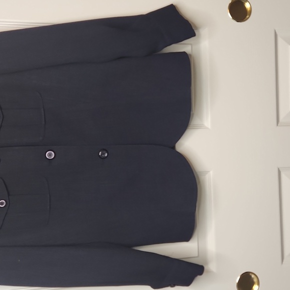 Focus 2000 Women's Vintage Black ButtonFront Mandarin Collar BlazerJacket Size10 - Picture 7 of 16